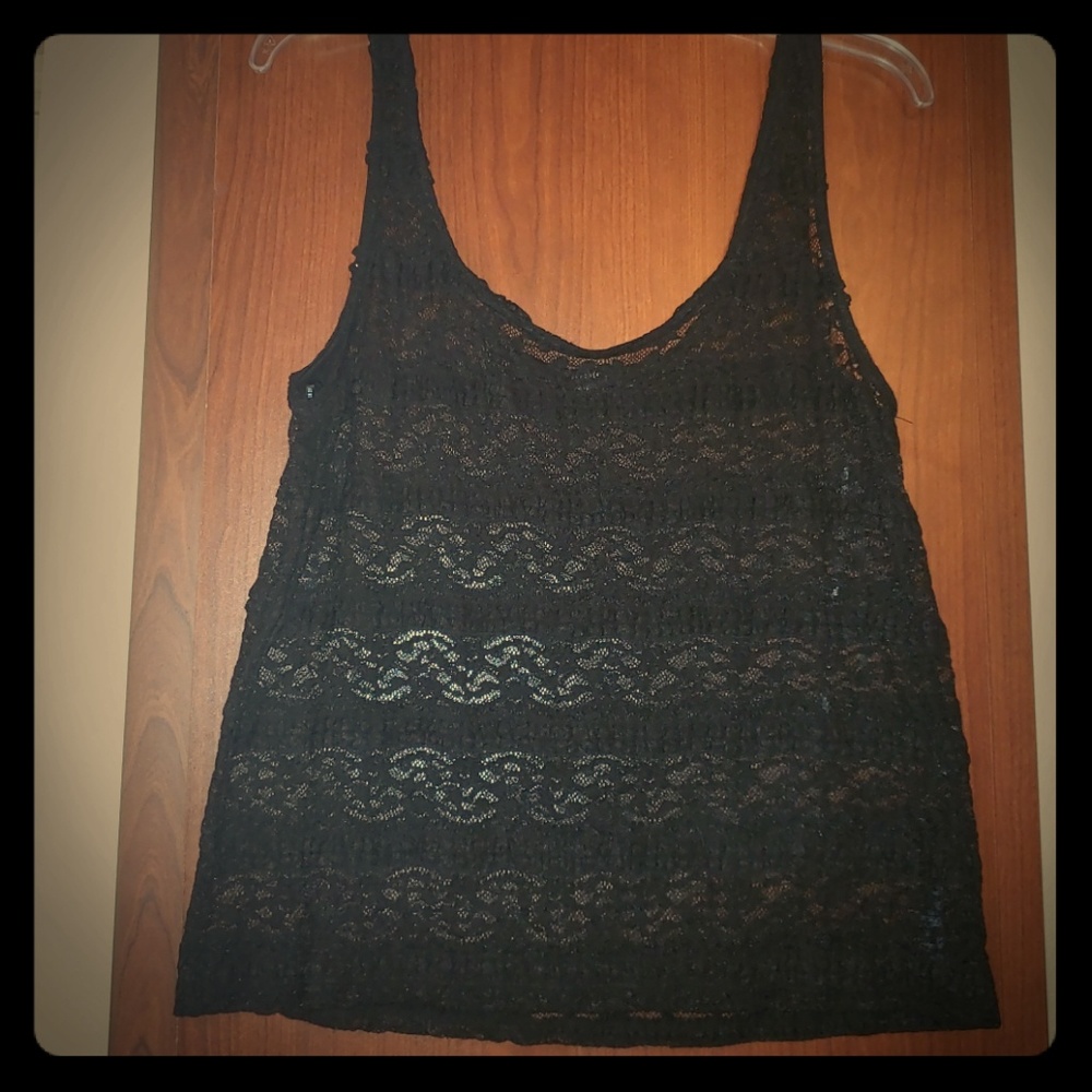 Black Lace Tank Top